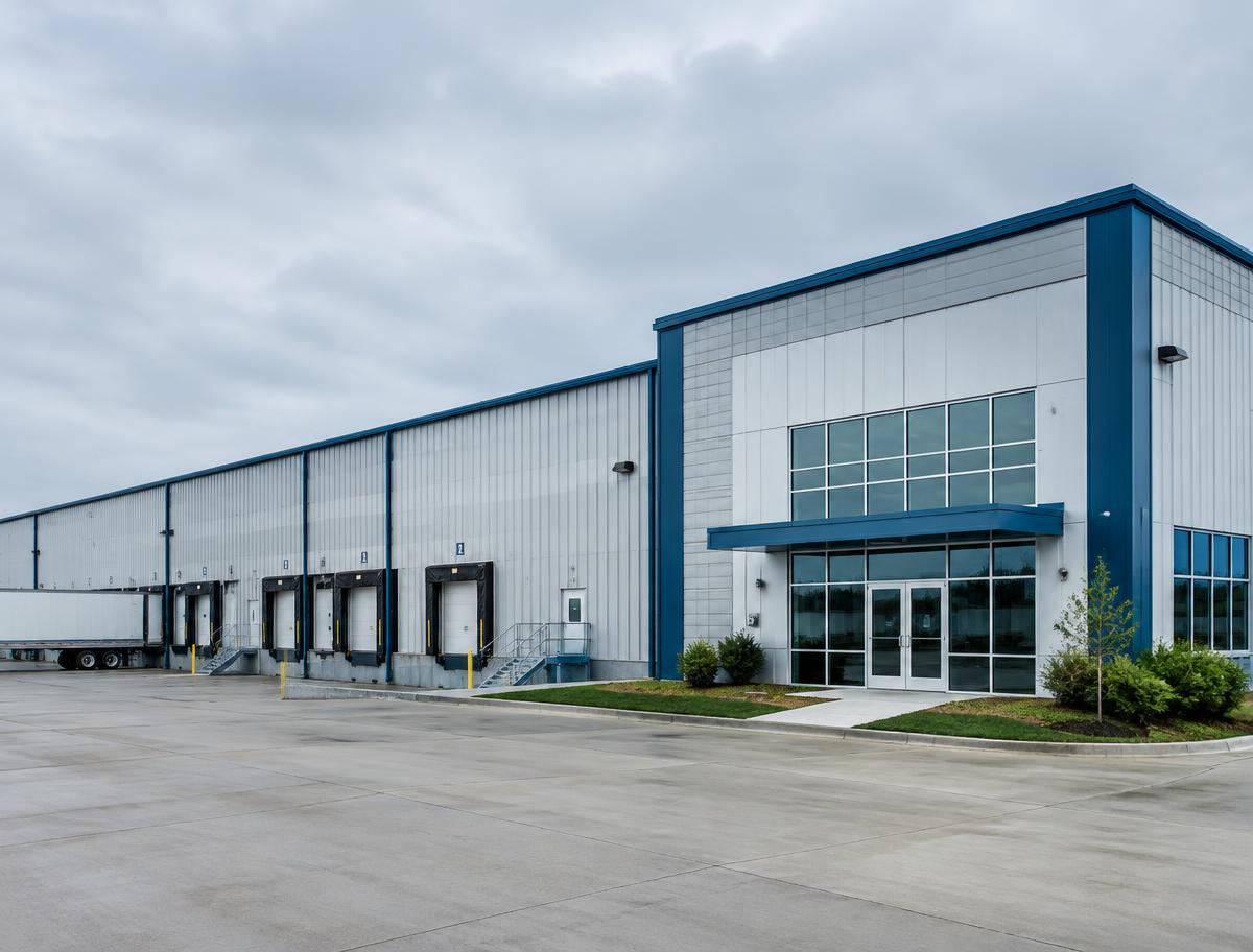 Steel warehouse (illustrative)